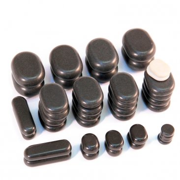 Set caja de piedras volcánicas para masaje
