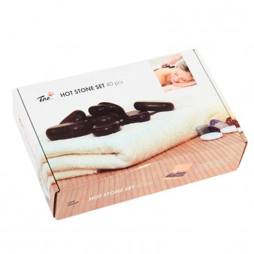Set caja de piedras volcánicas para masaje
